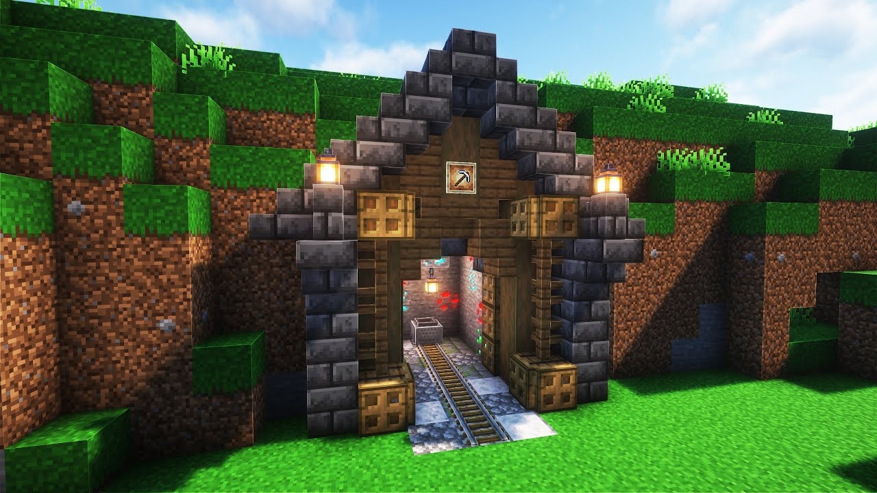 Minecraft Mine Entrance Tutorial How To Build A Mining Entrance In Minecraft 1 21 YouTube