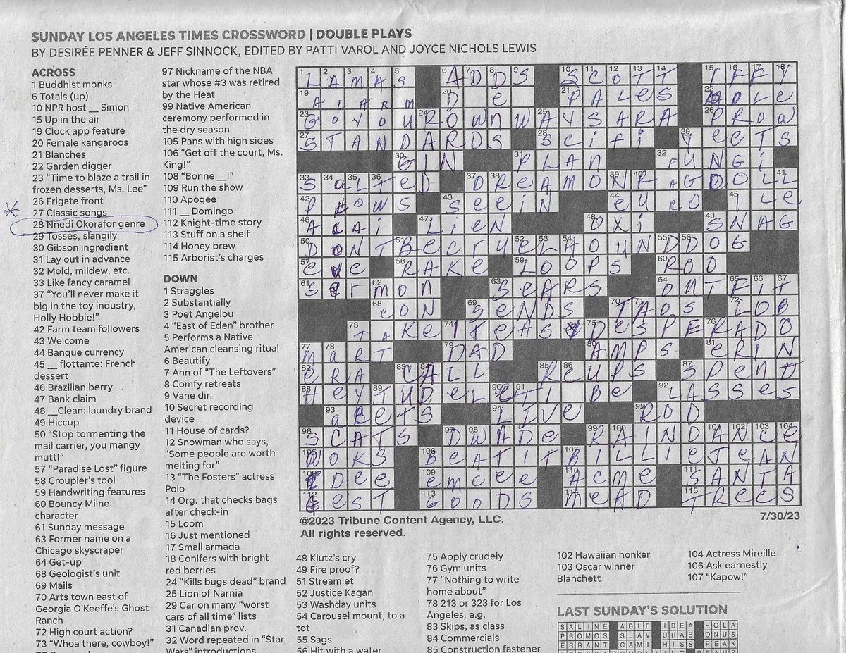 los angeles sunday times crossword los angeles sunday times crossword
