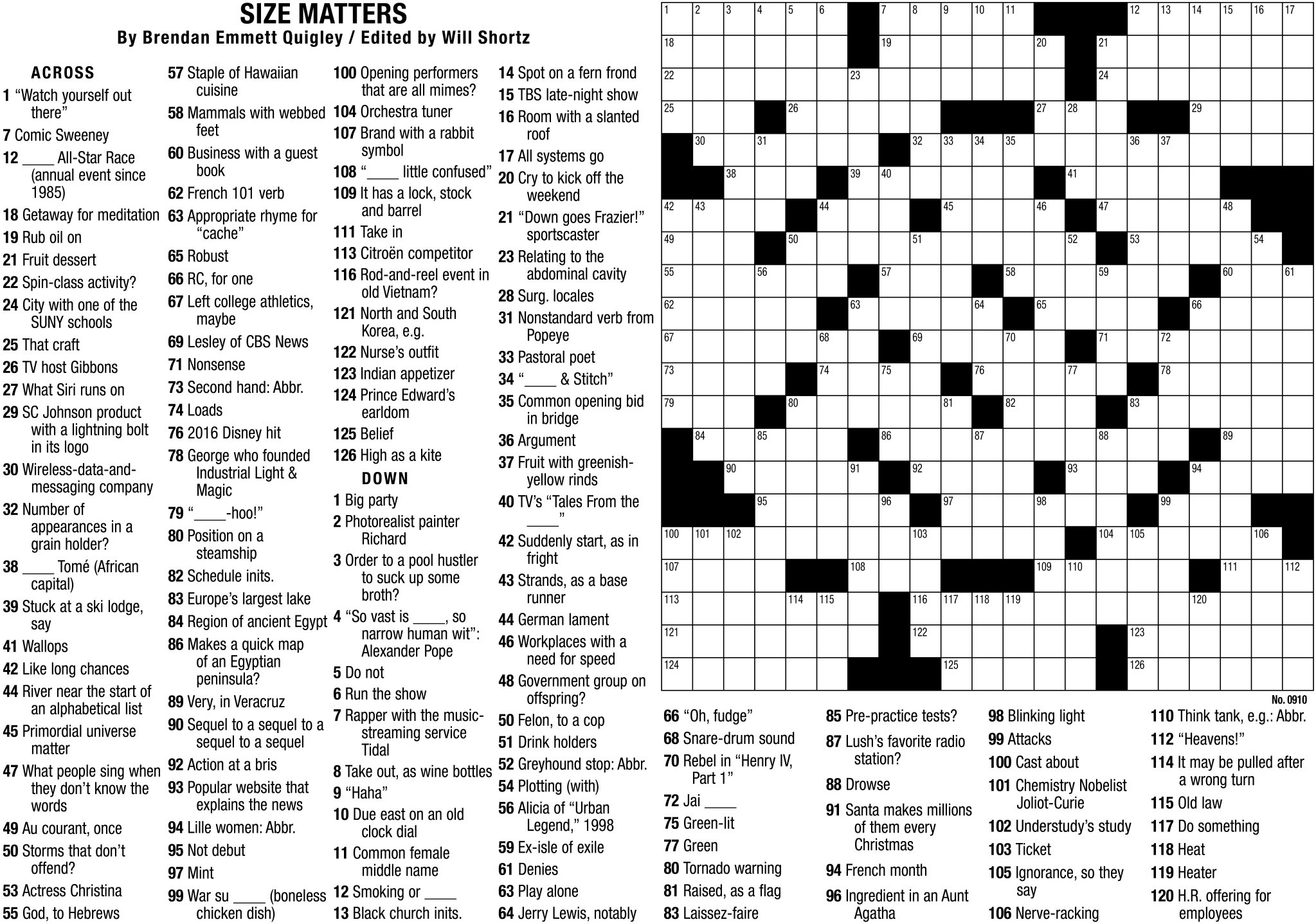 new york crossword puzzle printable