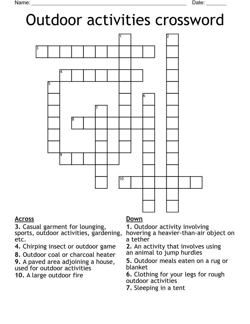 head outside crossword clue