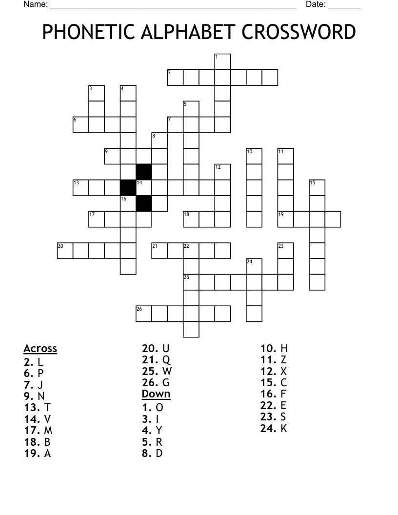 like mini crosswords and a phonetic
