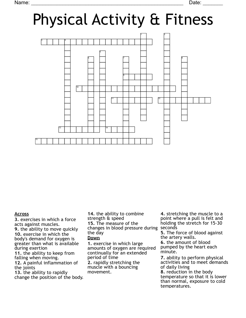 fitness class with kids crossword clue