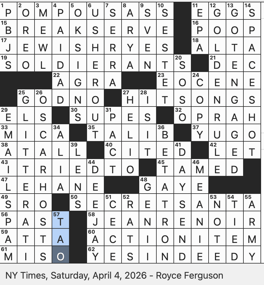 Rex Parker Does The NYT Crossword Puzzle Low priced Car Introduced In 1980 SAT 4 4 26 Fulfillment Center Tourist Hotspot In Uttar Pradesh Fashionable Stars Of Showbiz Slangily Conceited