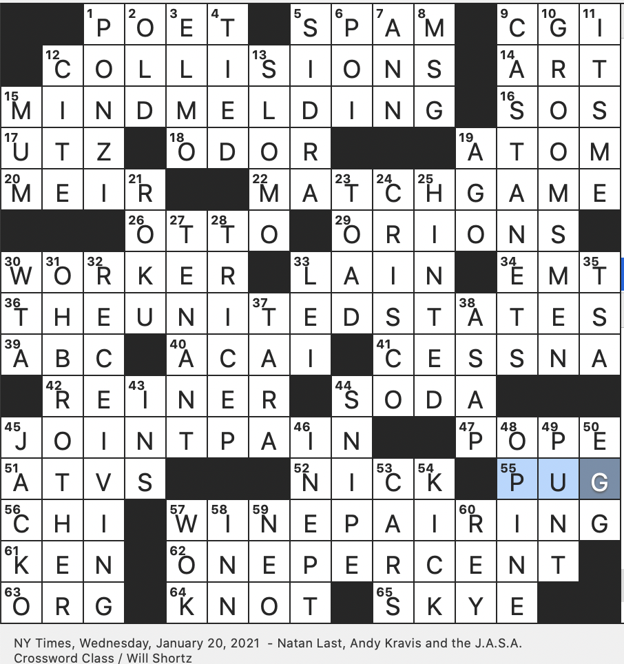 pan and others crossword