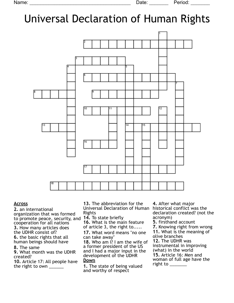 universal crossword puzzle answers